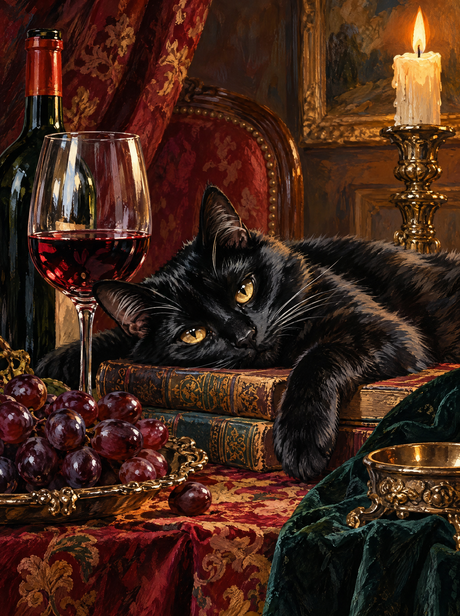 Black Cat And Claret