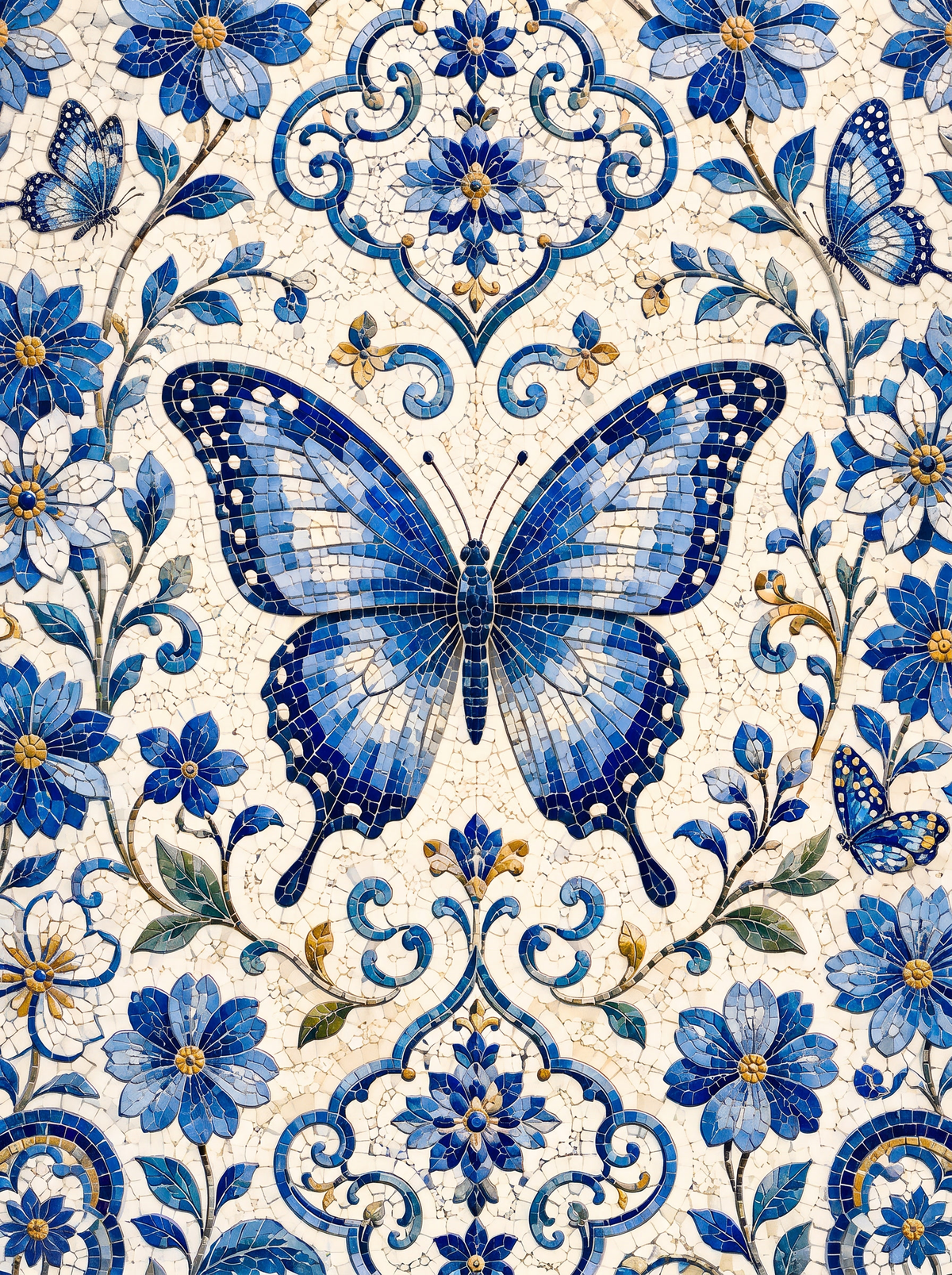 Blue Mosaic Butterfly