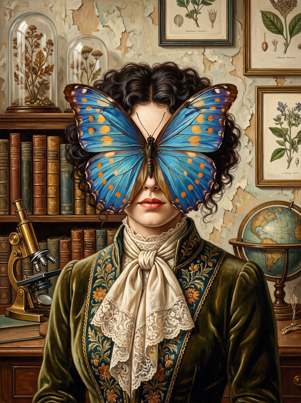Butterfly Mask In The Study