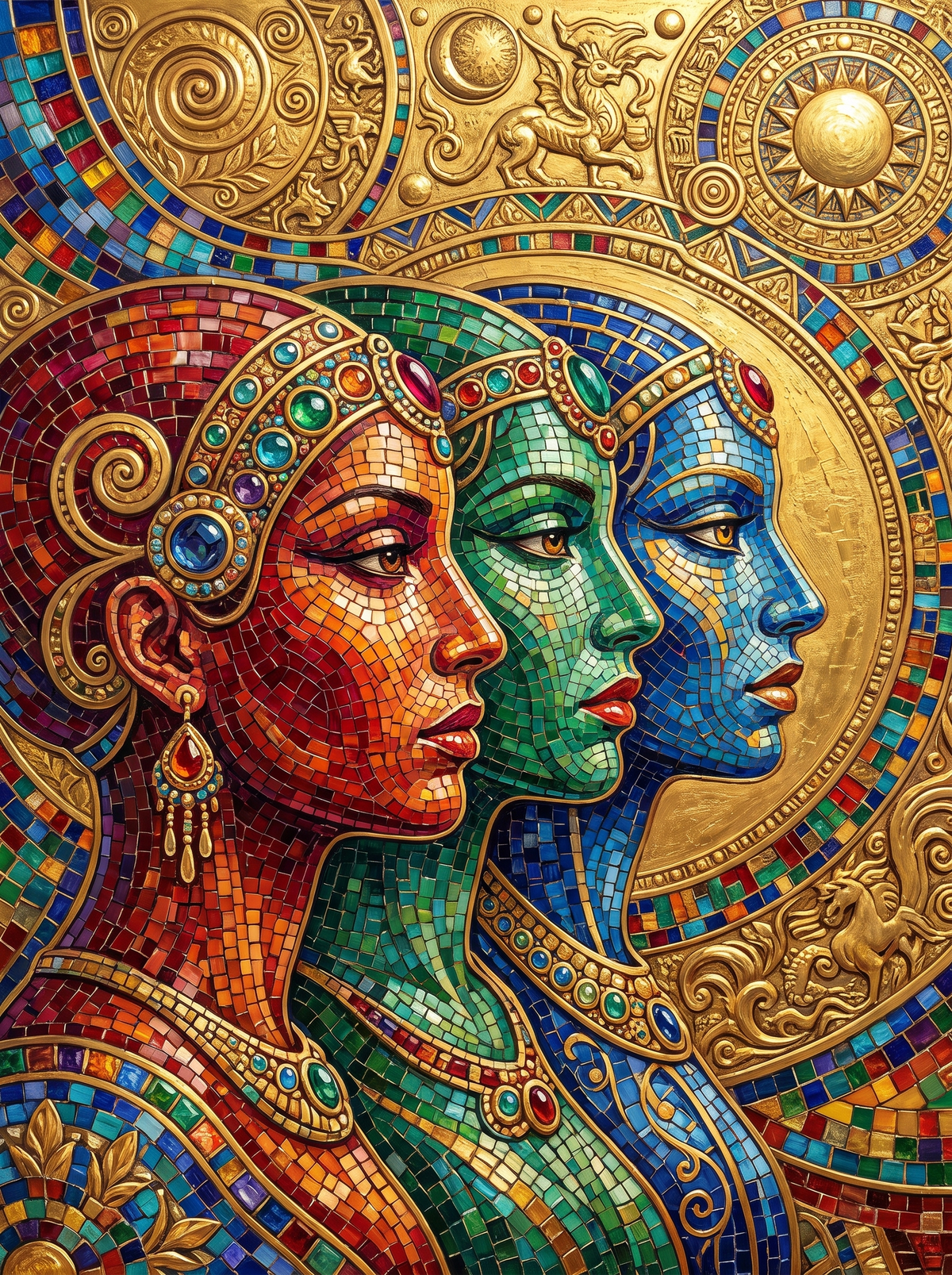 Byzantine Mosaic Queens
