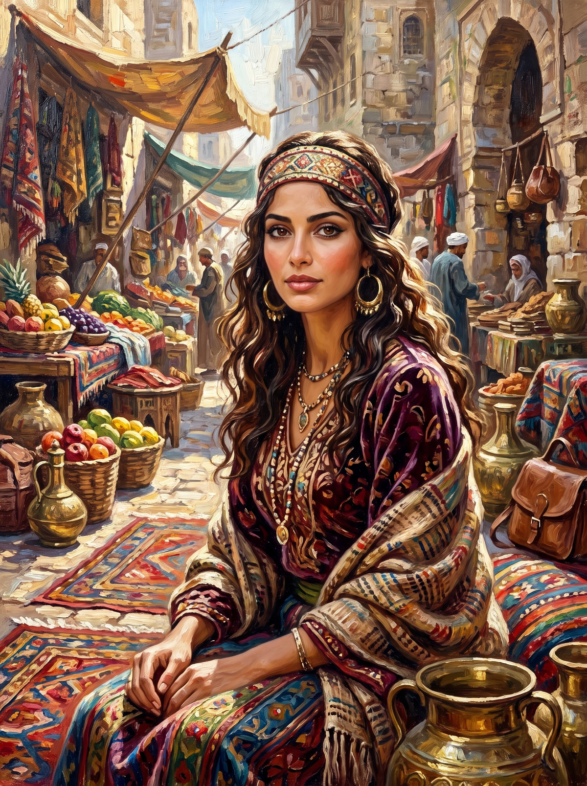 Carpet Seller In The Bazaar