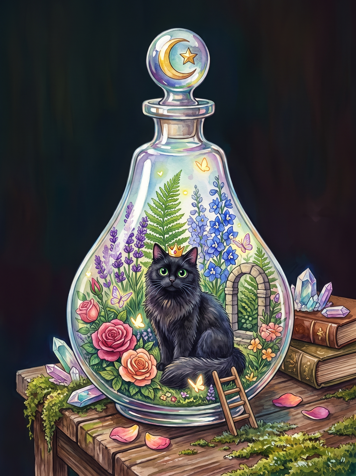 Cat In A Potion Bottle
