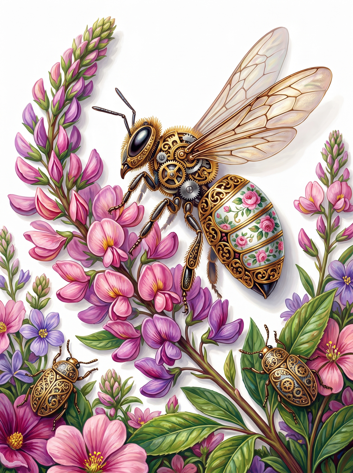 Clockwork Bee And Beetles