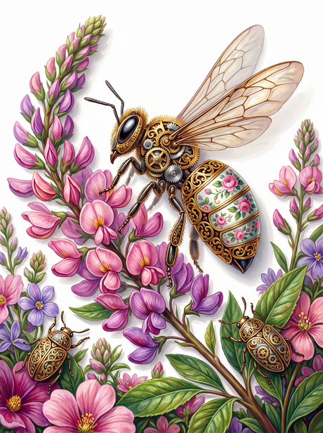 Clockwork Bee And Beetles