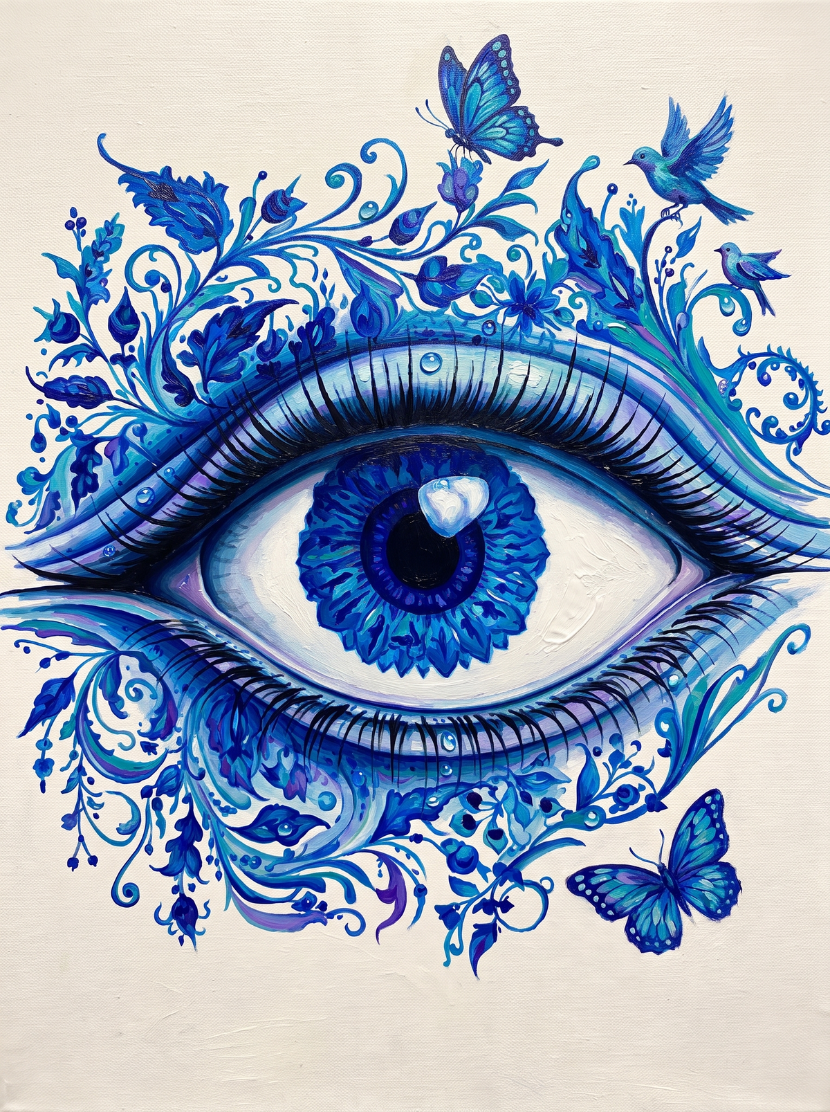 Cobalt Eye And Butterflies