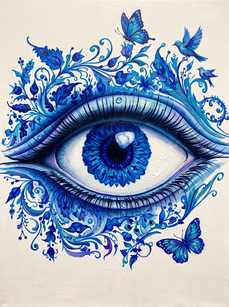Cobalt Eye And Butterflies