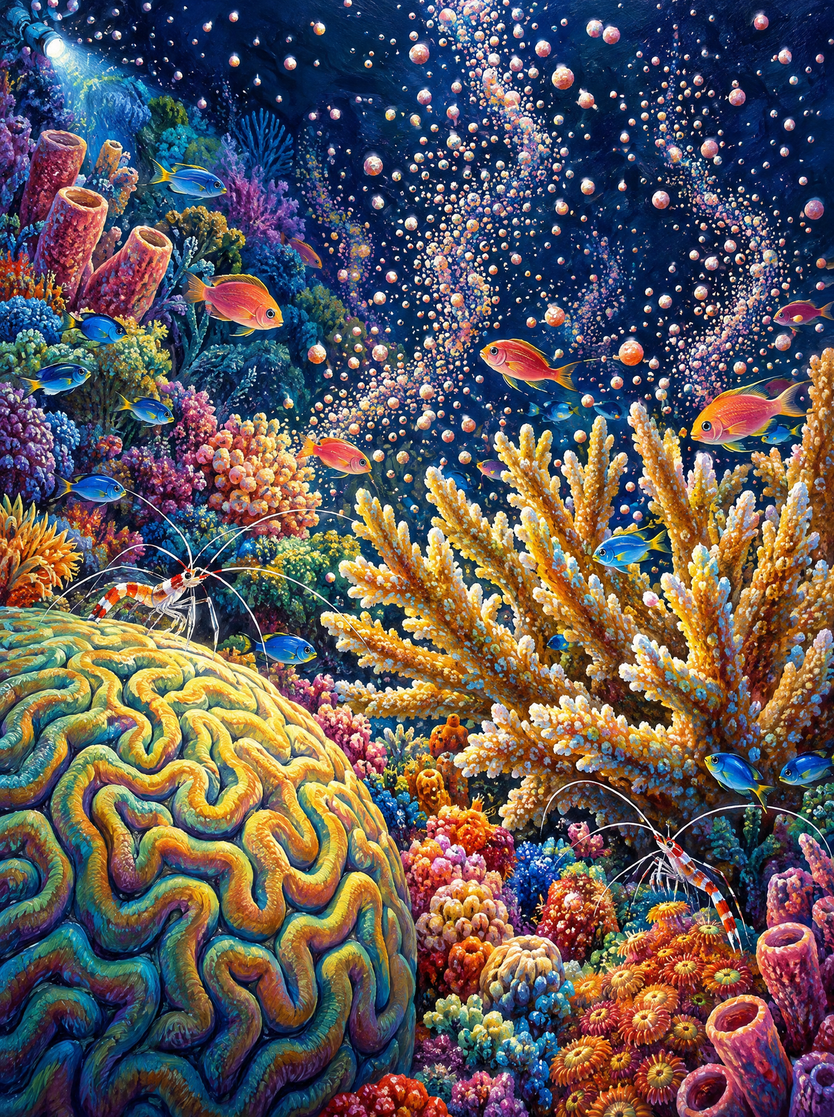 Coral Spawning Night Reef