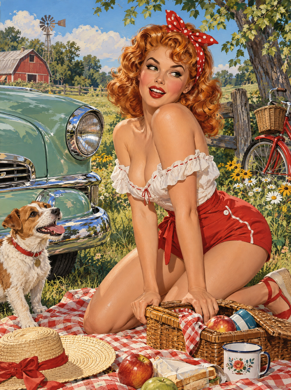Countryside Picnic Pin Up