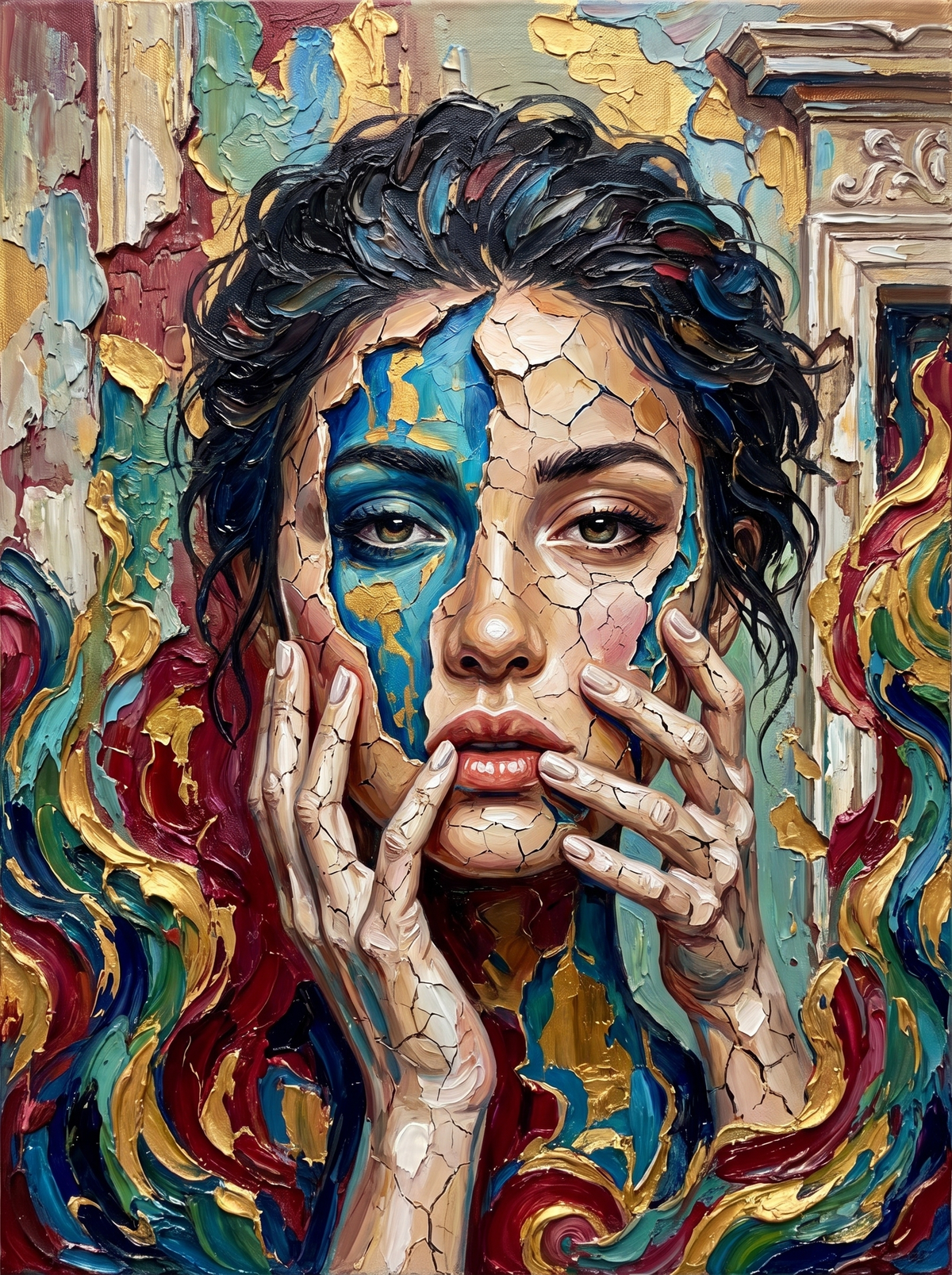Cracked Porcelain Face