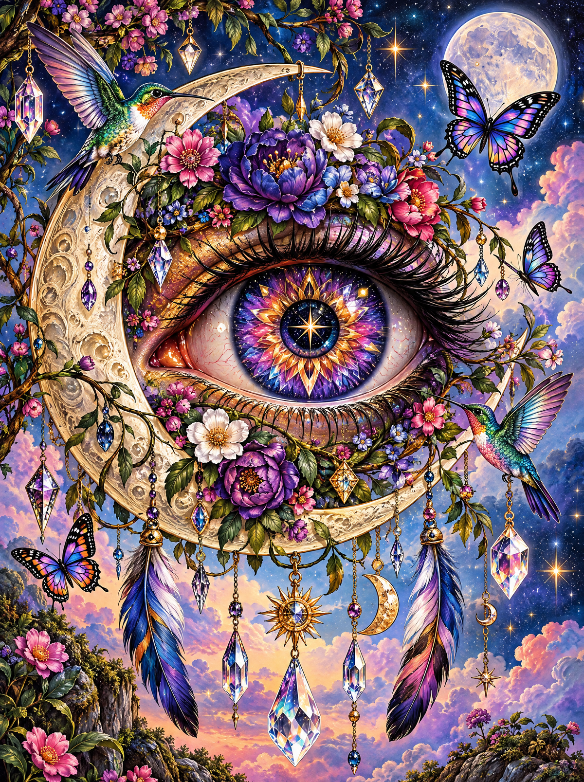 Crescent Moon Cosmic Eye