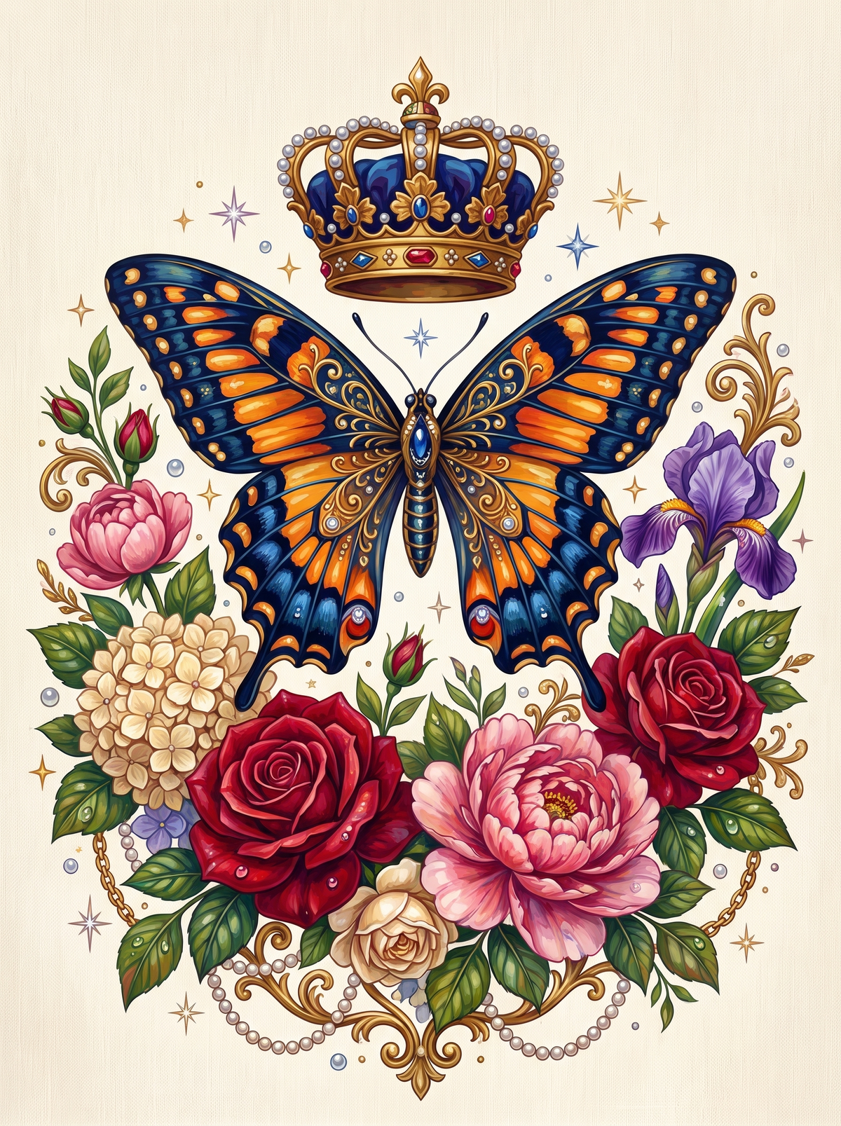 Crowned Butterfly Emblem