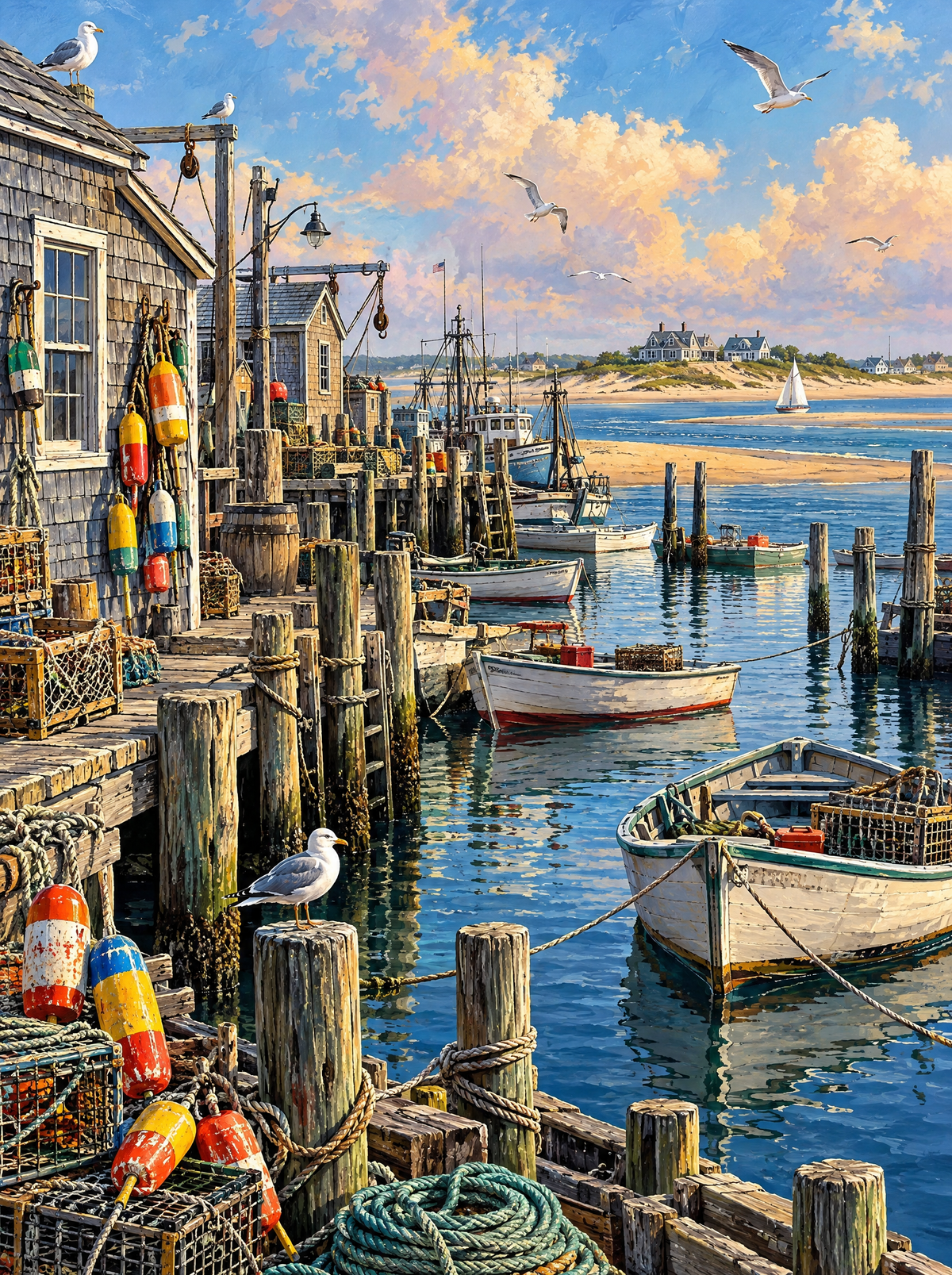 Dories At The Lobster Dock