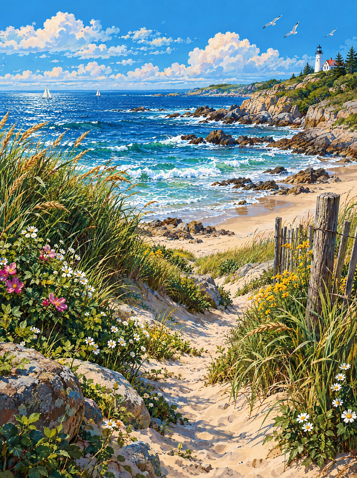 Dune Path To The Lighthouse