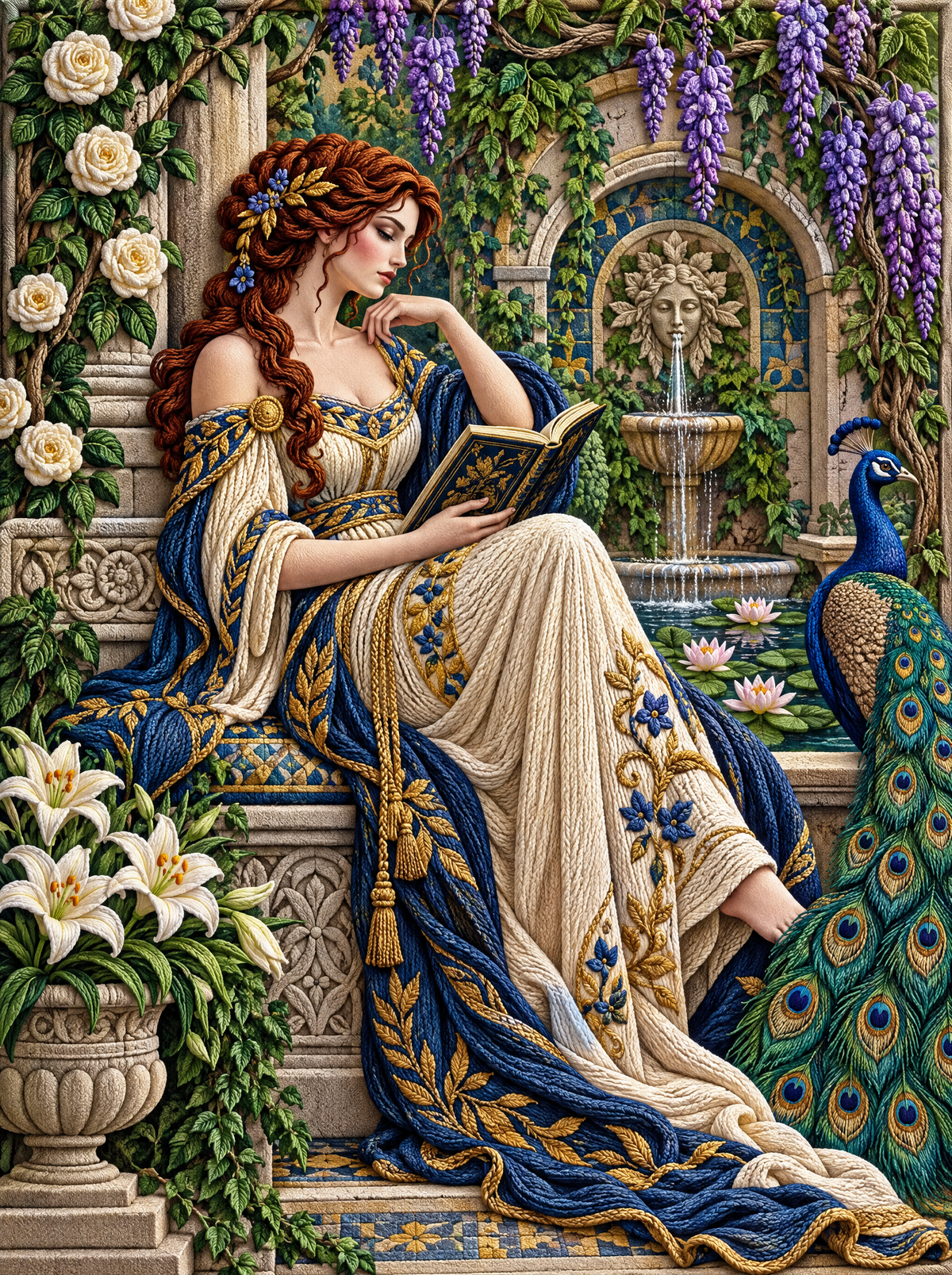 Embroidered Garden Reader