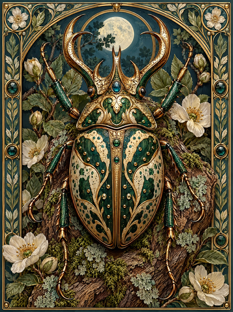 Emerald And Gold Beetle