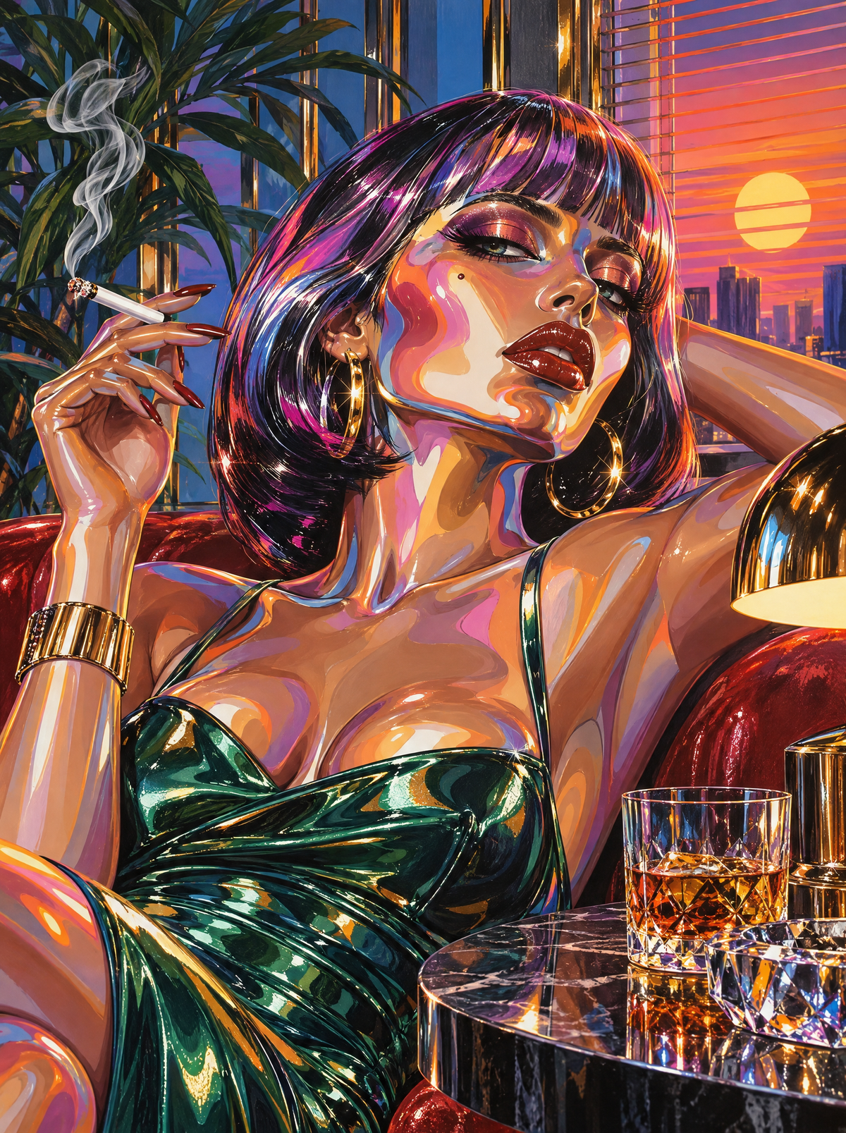 Emerald Satin Whisky Hour