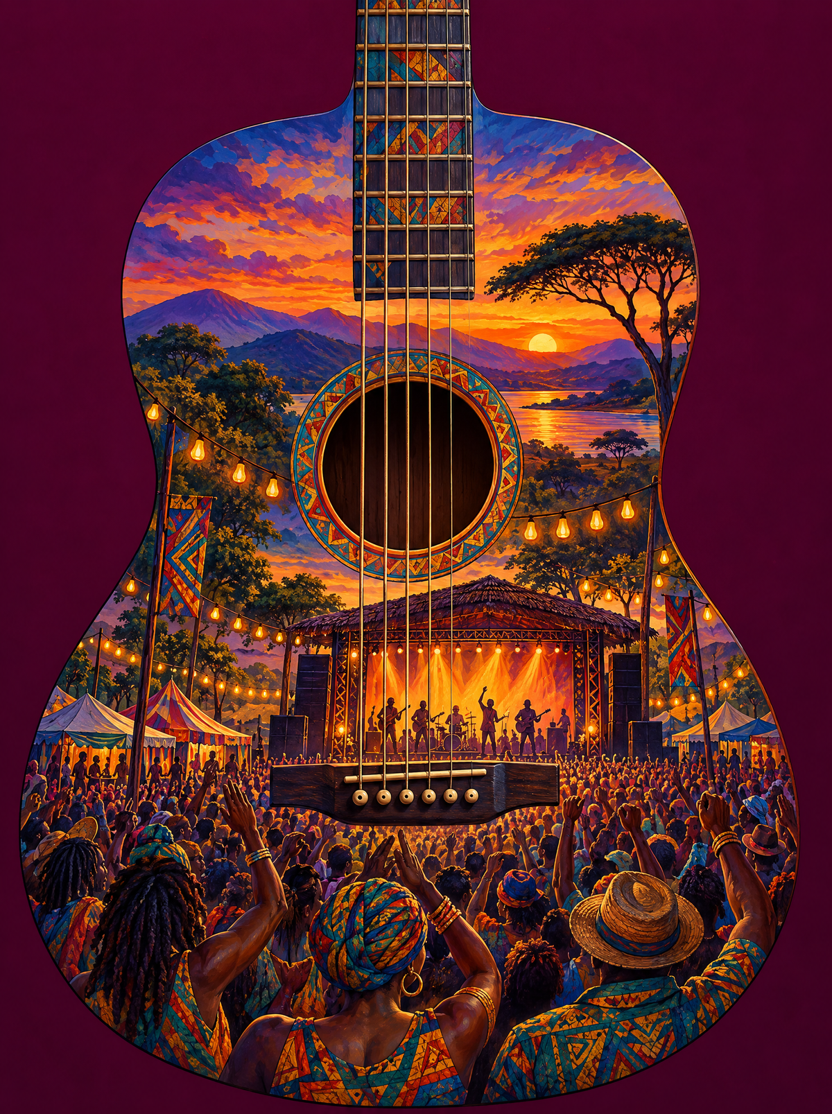 Festival Guitar Sunset Stage