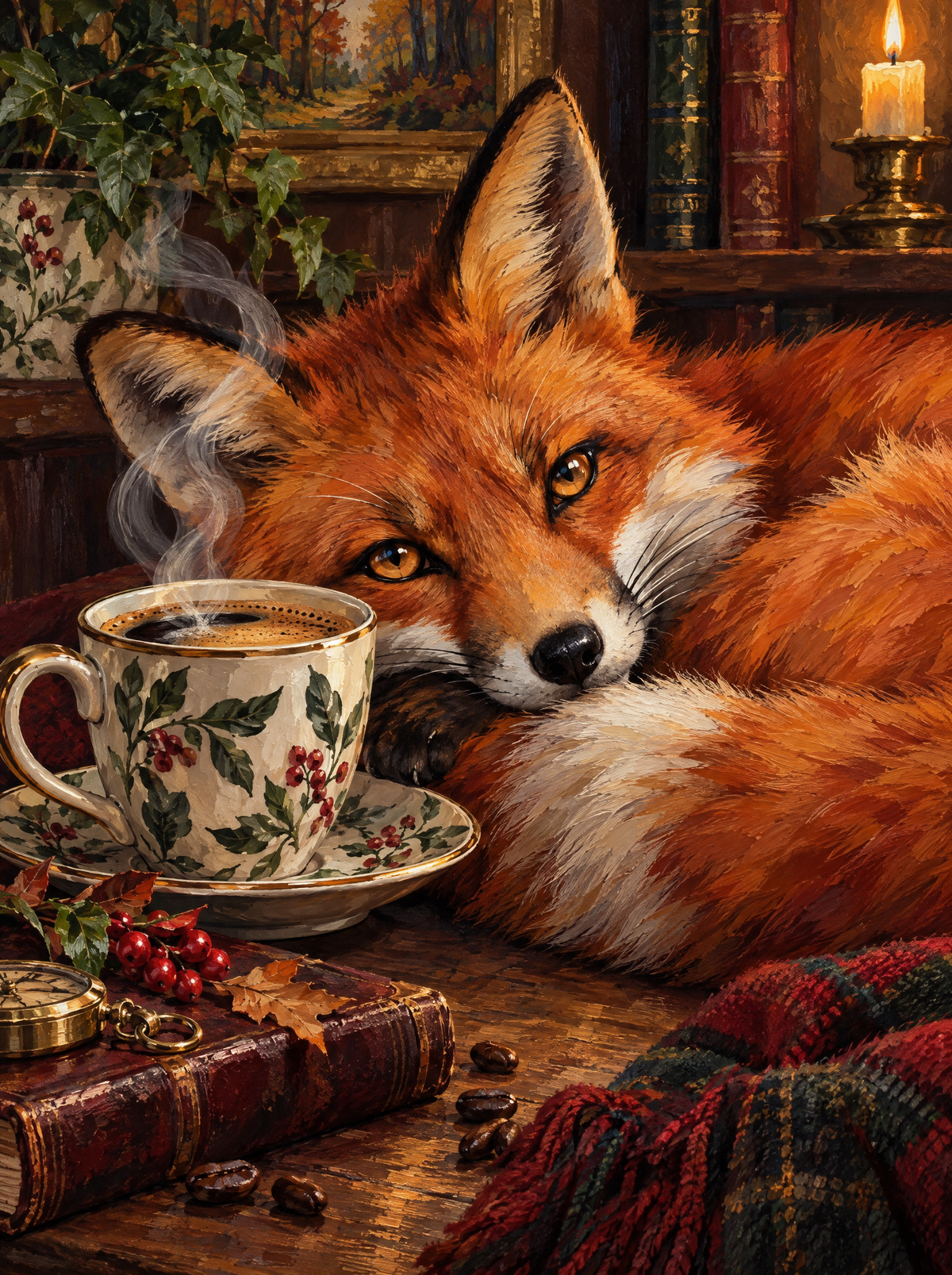 Fox And Morning Coffee