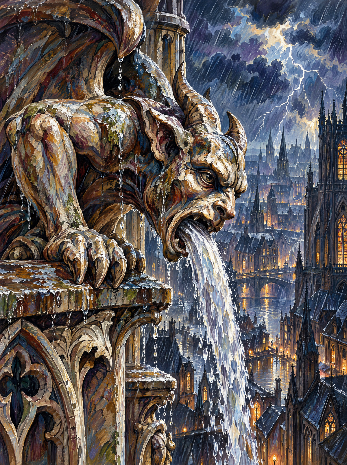 Gargoyle In The Storm