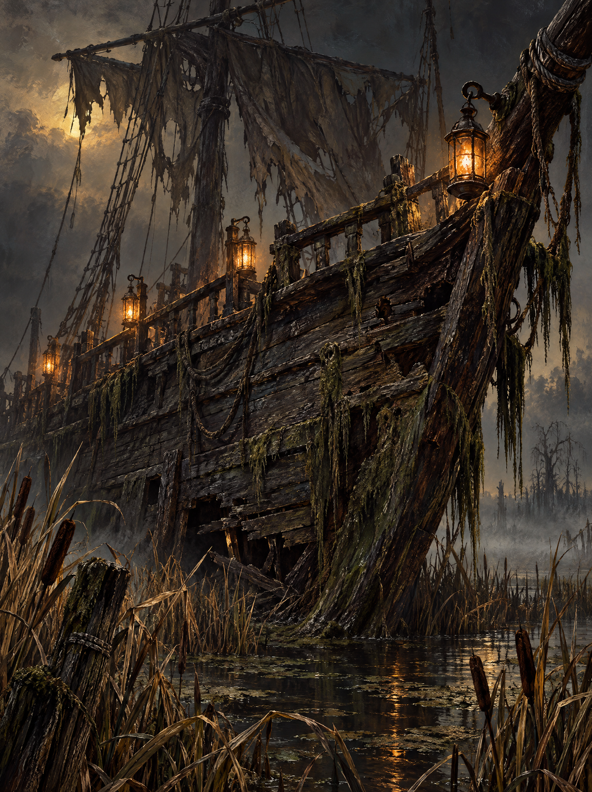 Ghost Ship In The Reeds
