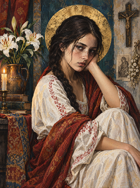 Gilded Halo And Lilies