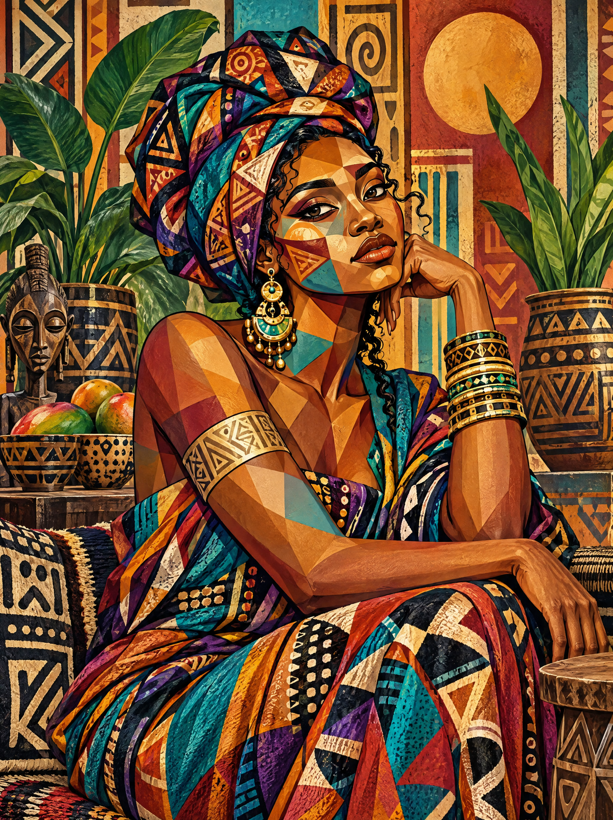 Gold Bangles And Mudcloth