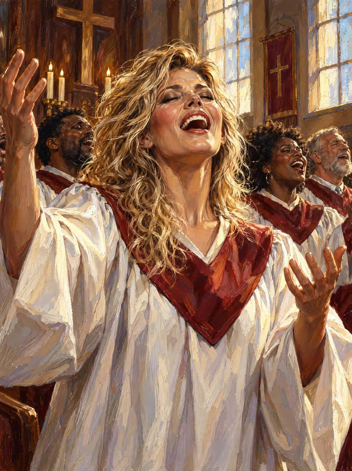 Gospel Choir In Full Voice
