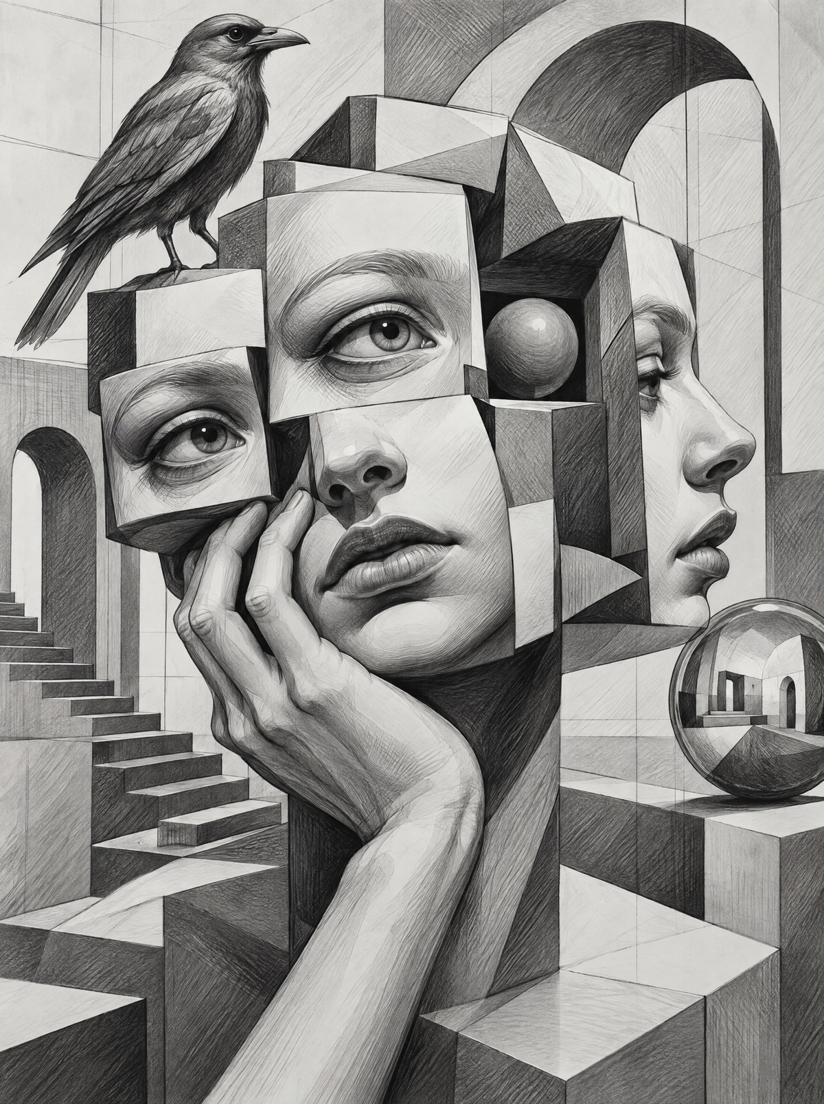 Graphite Faces And Impossible Stairs
