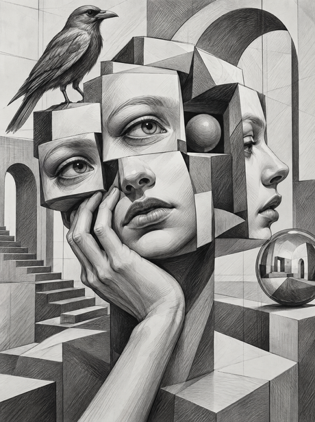 Graphite Faces And Impossible Stairs