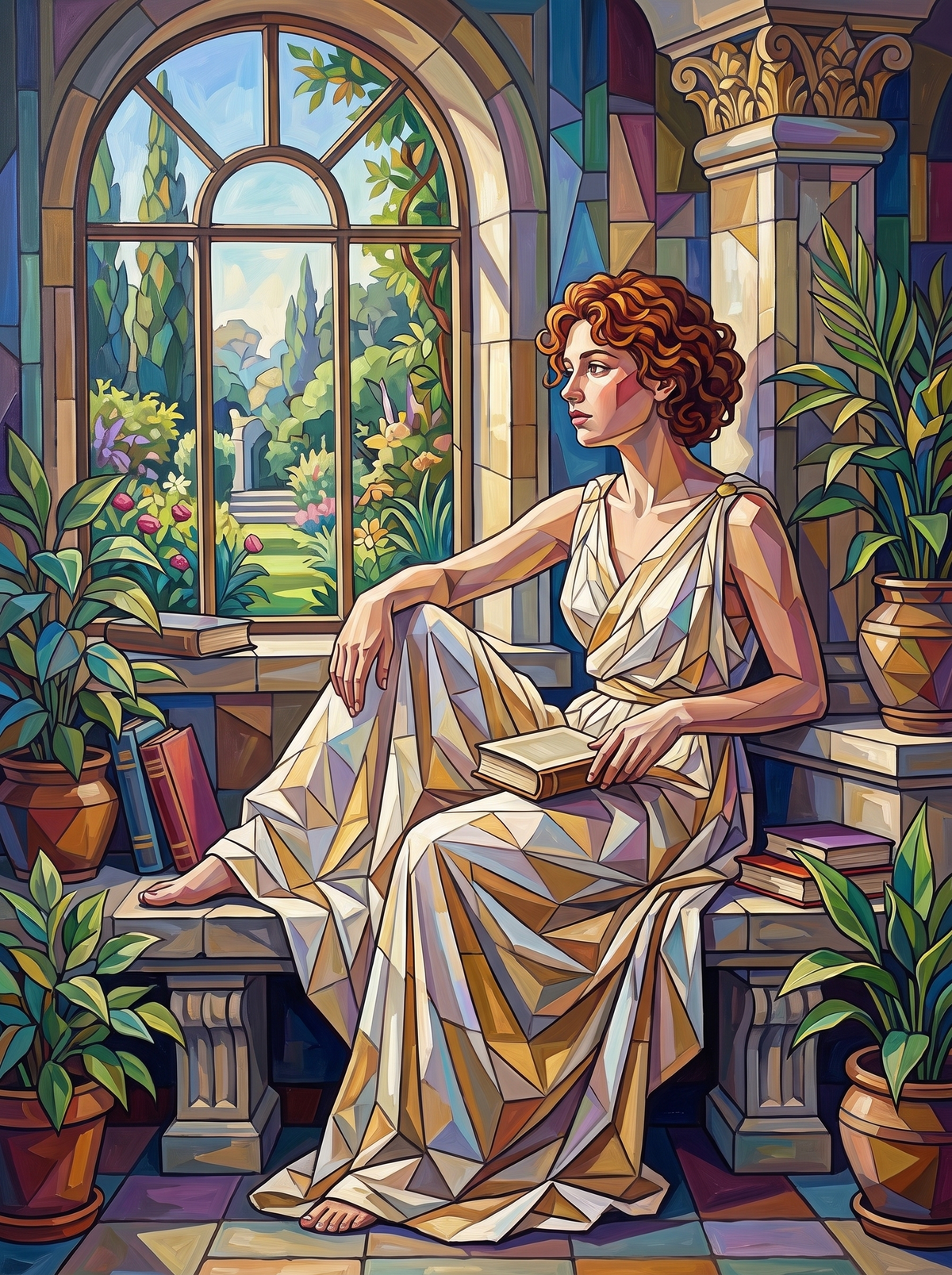 Grecian Reader By The Window