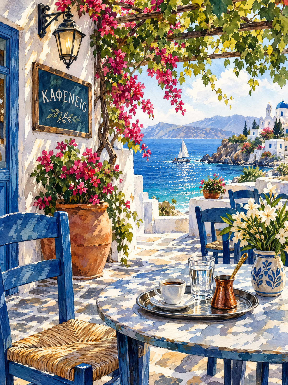 Greek Island Kafeneio