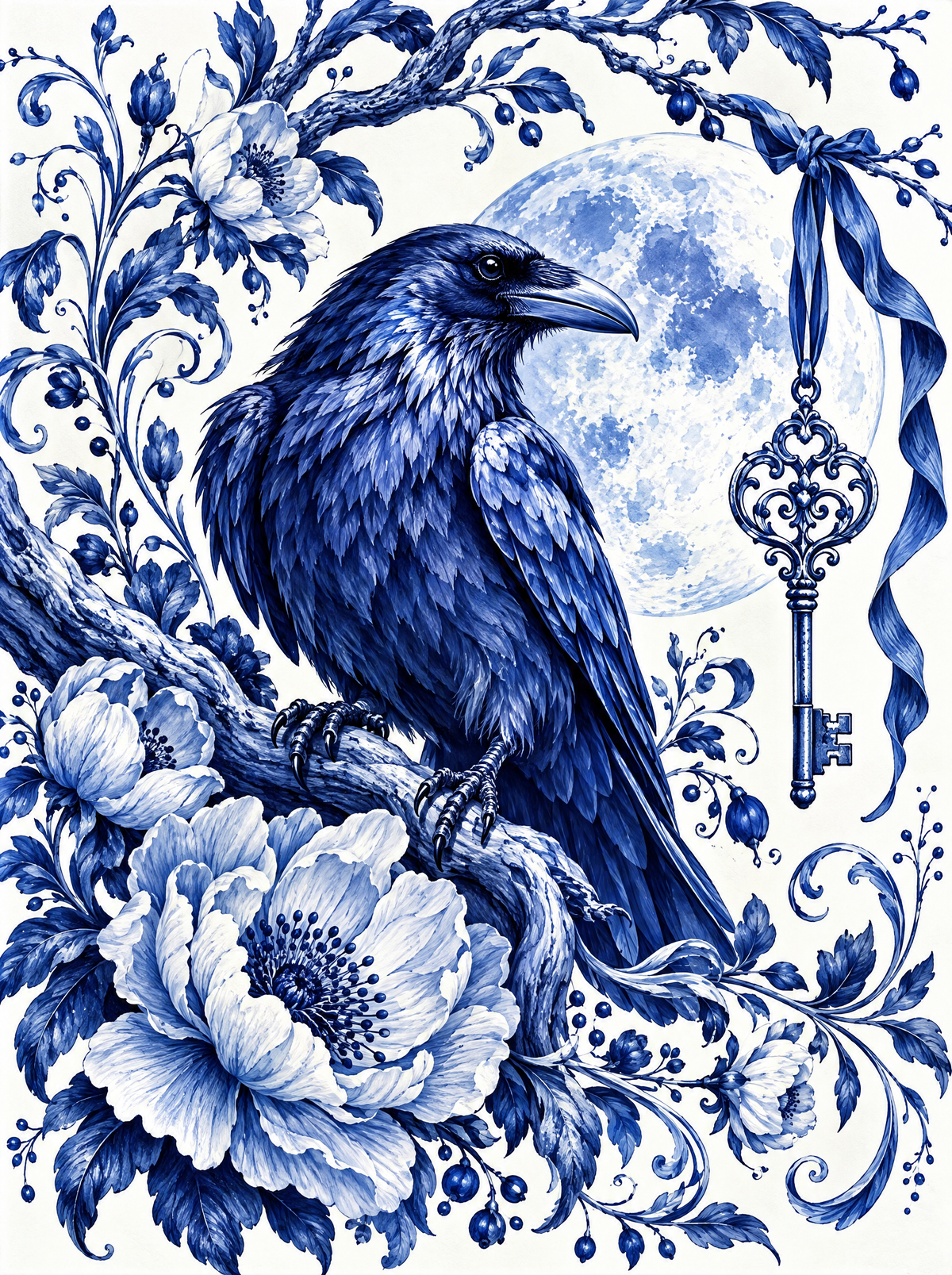Gzhel Raven And Key
