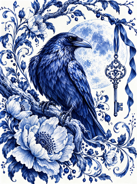 Gzhel Raven And Key