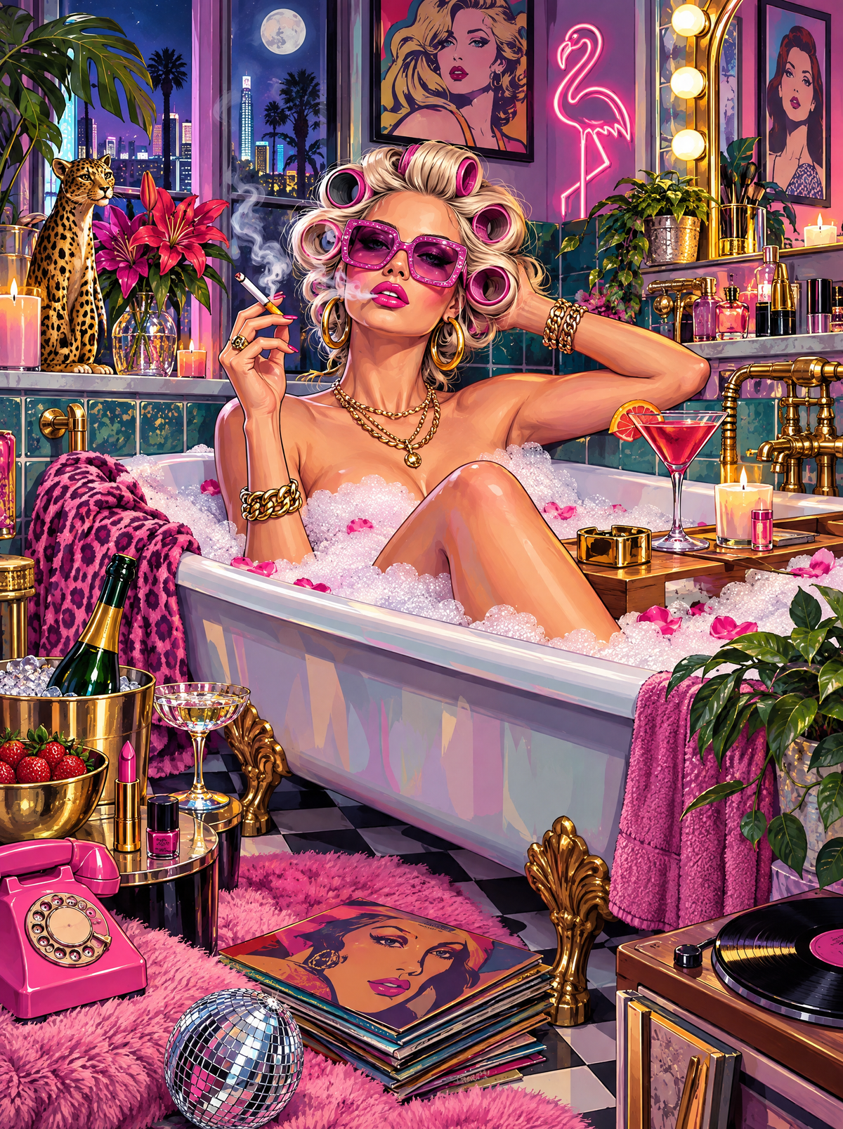 Hair Rollers And Bubble Bath