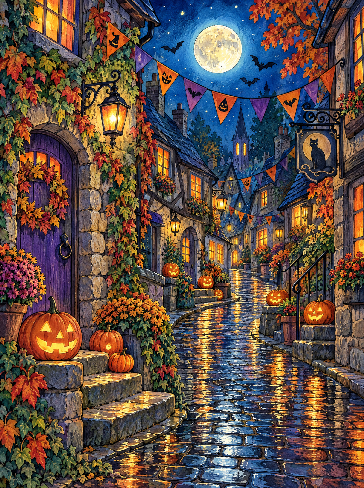 Halloween Village Street