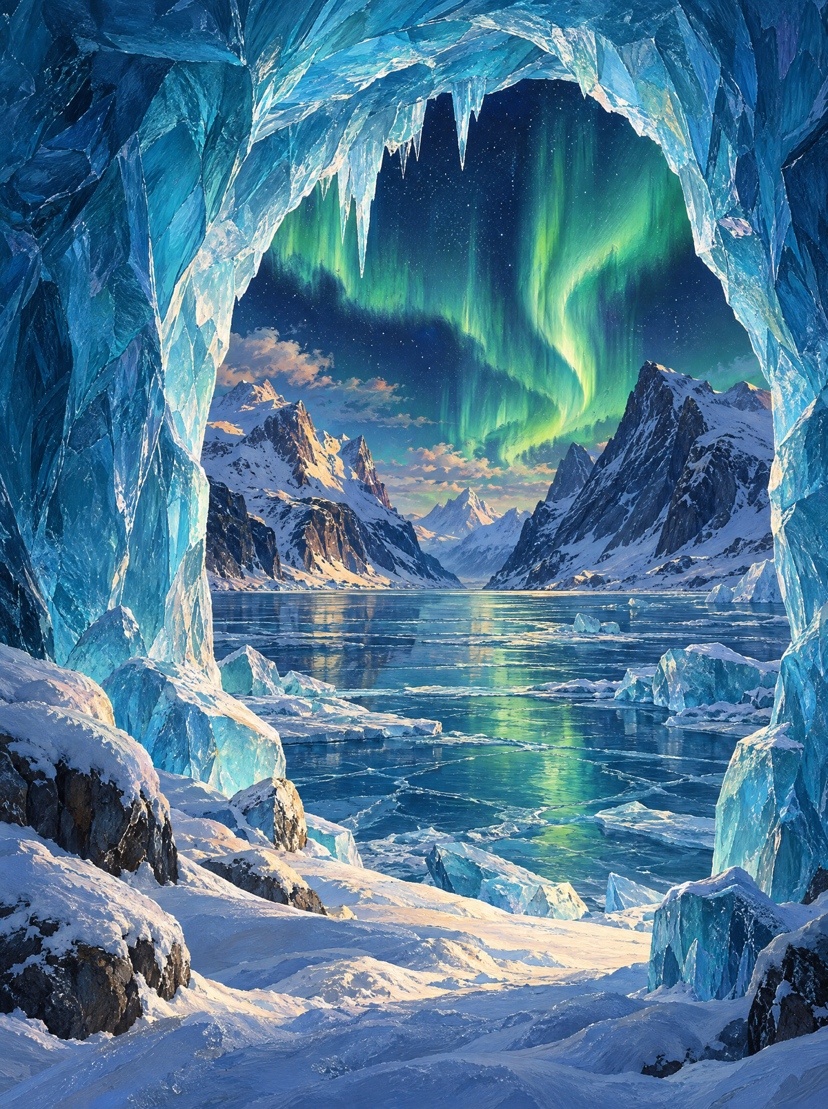 Ice Arch To The Aurora