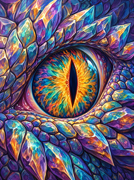Iridescent Dragon Eye (150 Color Diamond Painting)