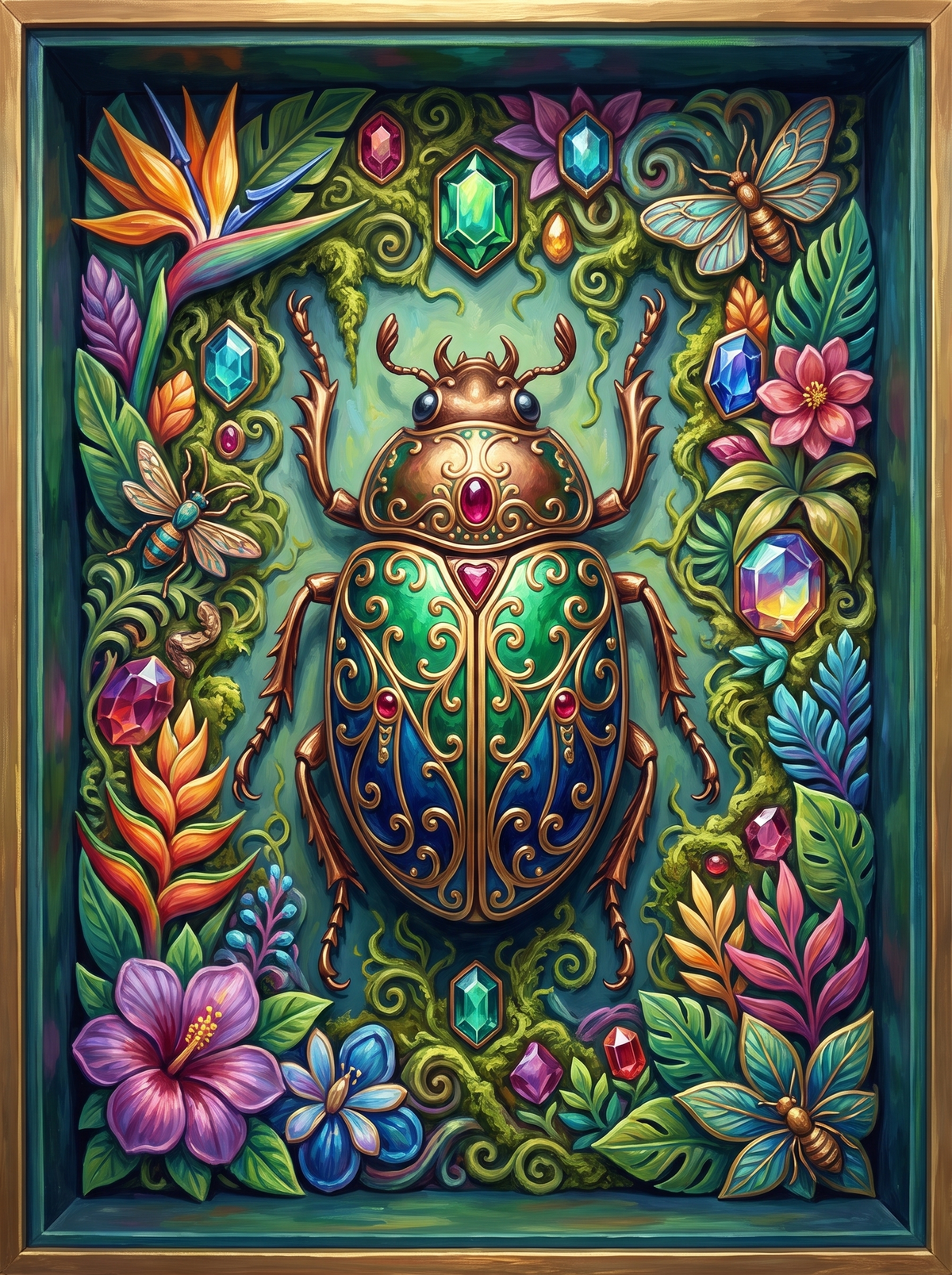 Jewelled Beetle In Gems