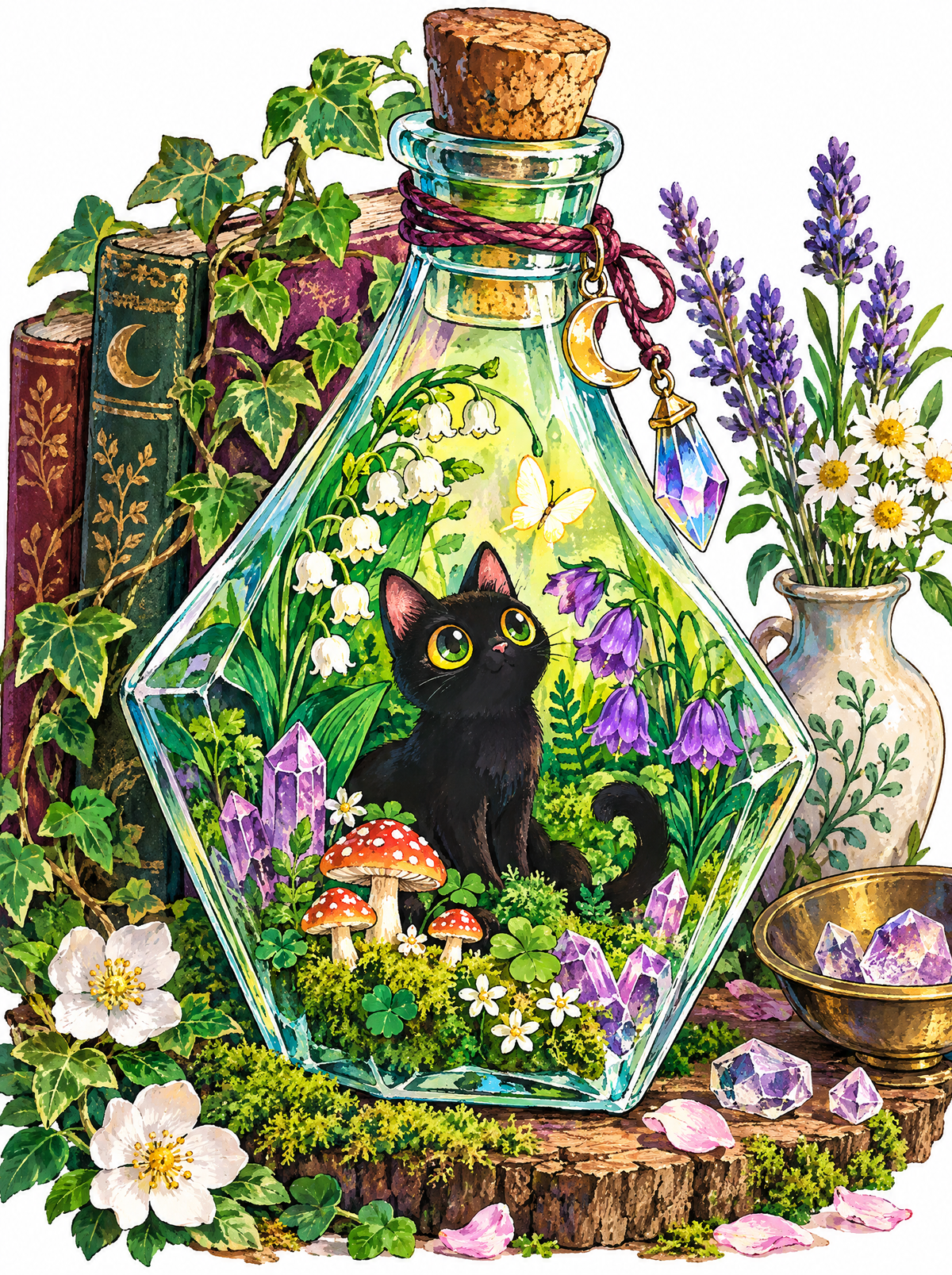 Kitten In A Corked Terrarium