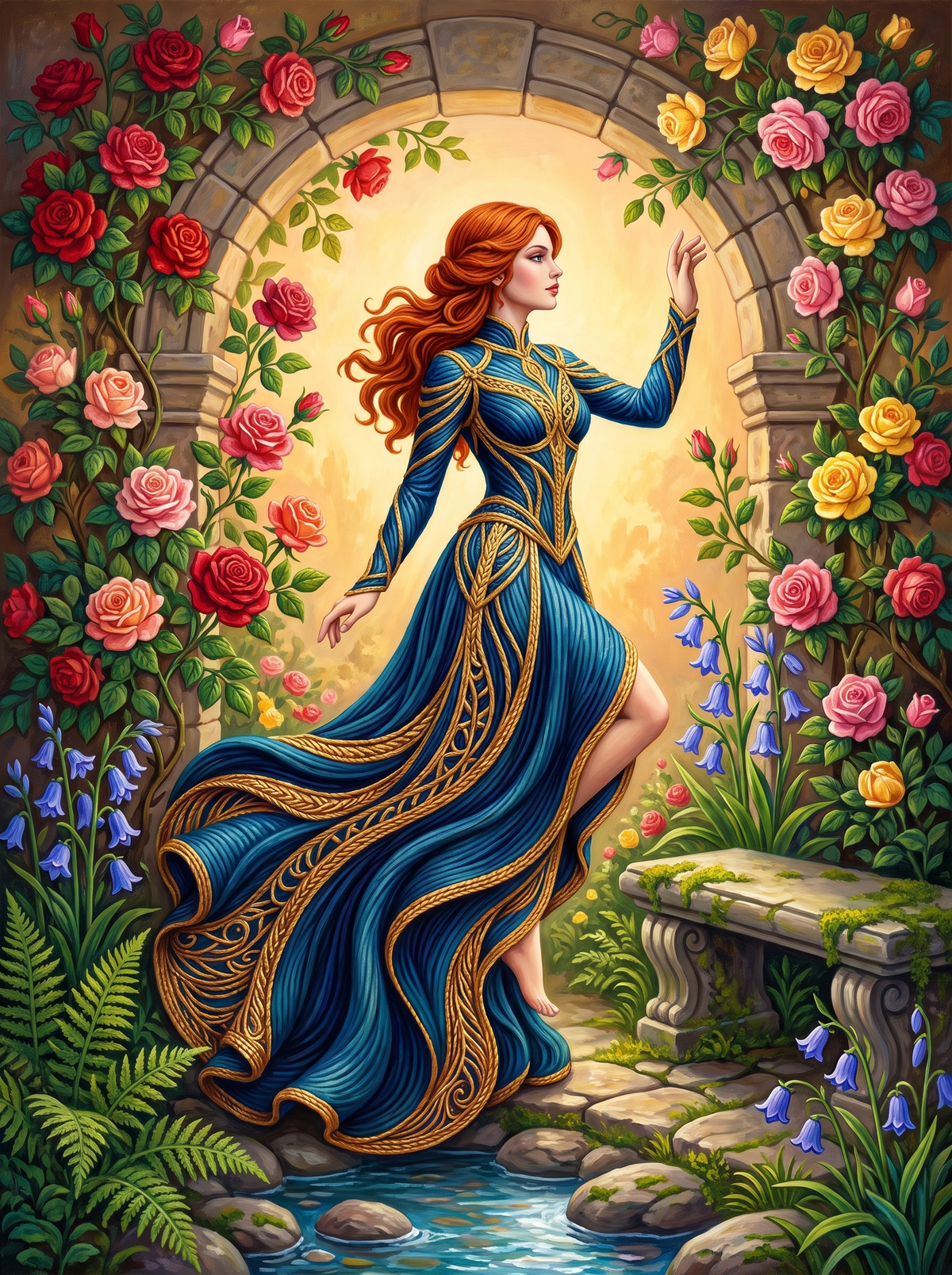 Lady In The Rose Arch