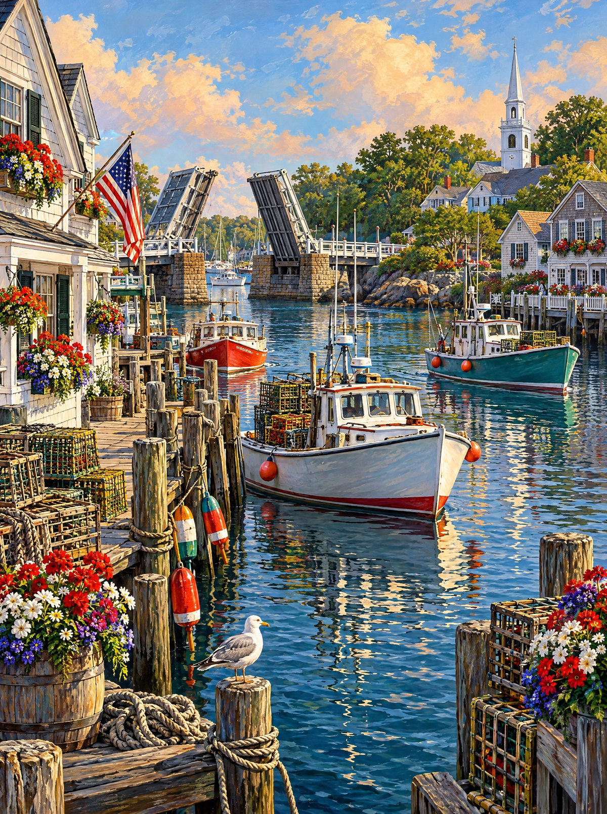Lobster Boats By The Drawbridge