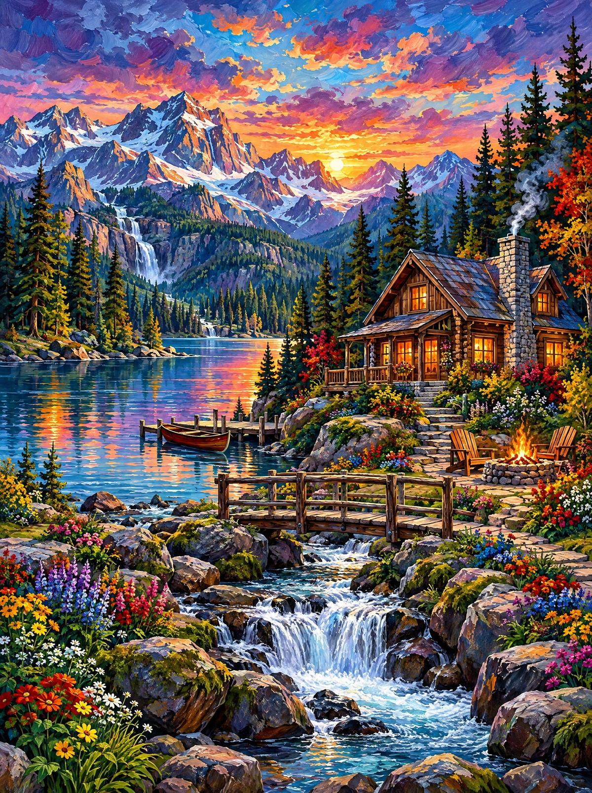 Log Cabin Mountain Sunset