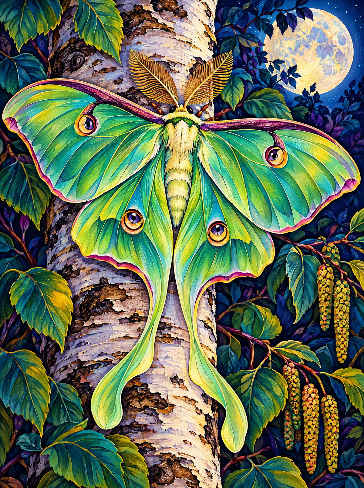 Luna Moth Full Moon