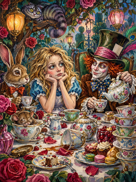 Mad Hatter's Tea Party (150 Color Diamond Painting)