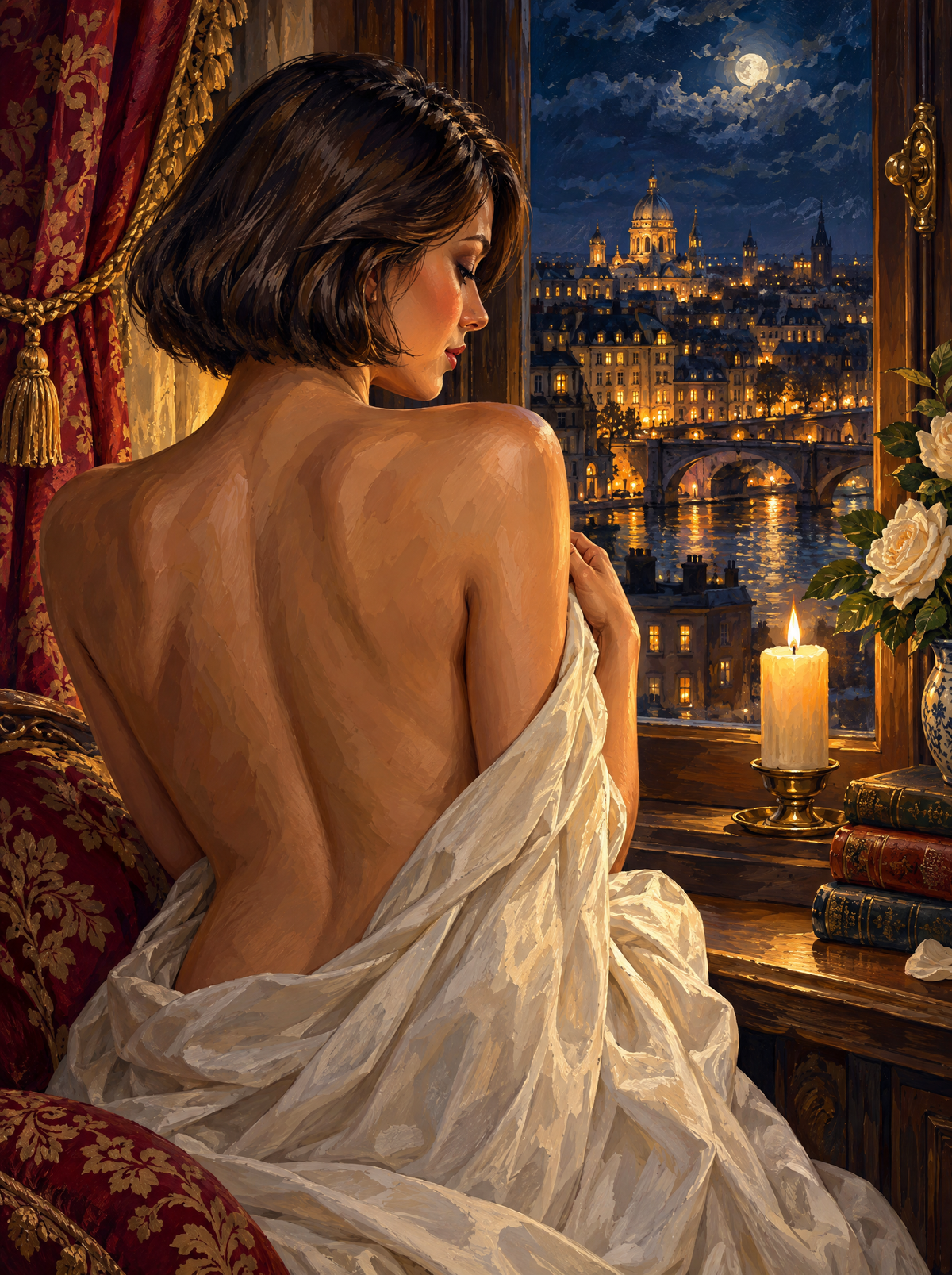Moonlit City Bare Shoulders