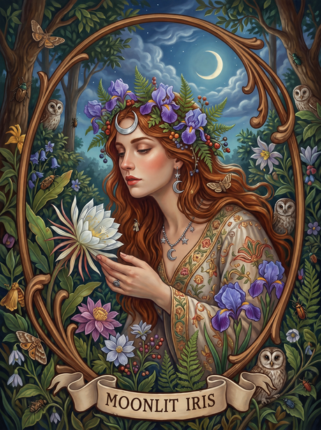 Moonlit Iris Crown Maiden