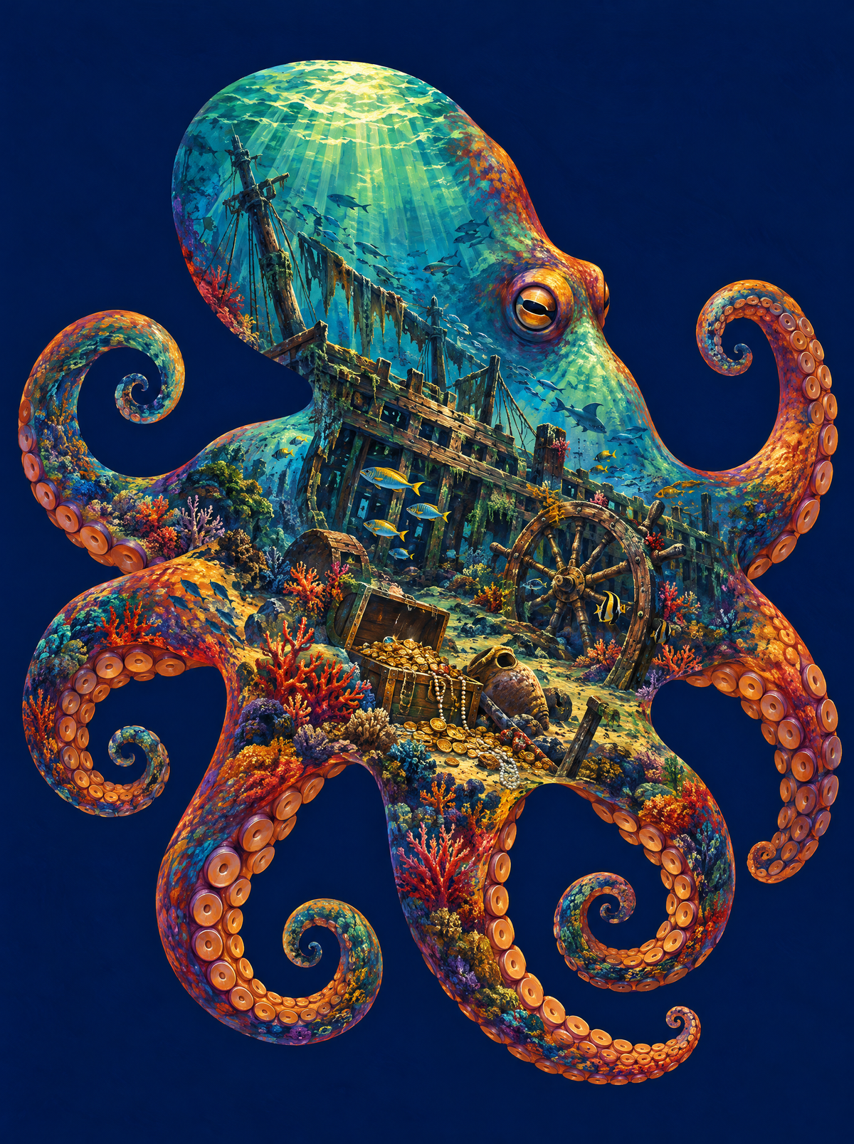 Octopus Shipwreck Treasure