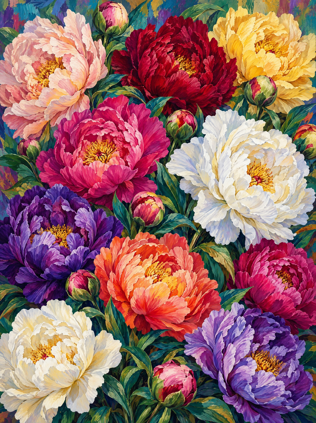 Peony Bloom Cluster