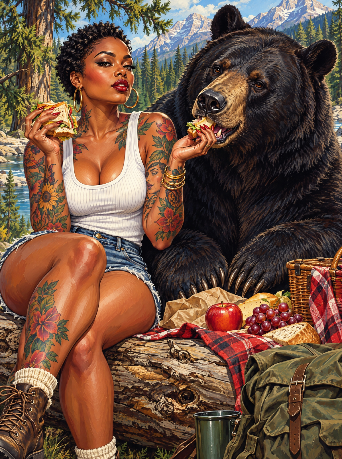 Picnic with a Black Bear