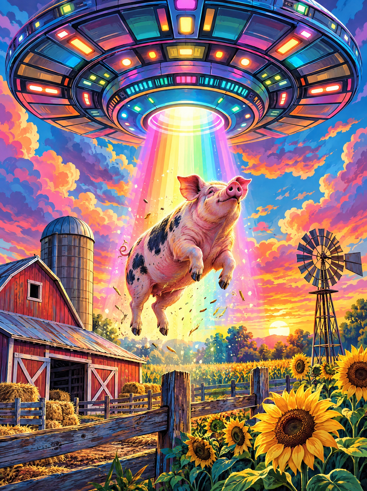 Pig Abducted By Flying Saucer